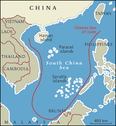 China's Claims in Spratly Islands South China Sea